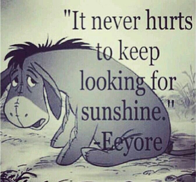 It never hurts to keep looking for sunshine